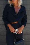Plain Snap Button Oversize Hoodies
