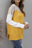 Colorblock Knitting Pullover Sweater
