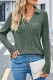 Plain Cut V Neck Rib Long Sleeves Top