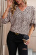 Leopard V Neck Long Sleeves Top