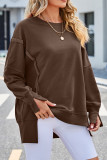 Plain Exposed Seam Oversize Sweatshirt