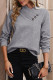 Grey Button Texture Sweatshirt