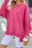 Plain Exposed Seam Oversize Sweatshirt