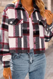 Plaid Button Up Crop Shacket