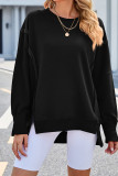 Plain Exposed Seam Oversize Sweatshirt