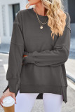 Plain Exposed Seam Oversize Sweatshirt