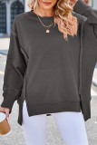 Plain Exposed Seam Oversize Sweatshirt