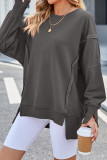 Plain Exposed Seam Oversize Sweatshirt