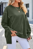 Plain Exposed Seam Oversize Sweatshirt