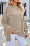 Plain Exposed Seam Oversize Sweatshirt