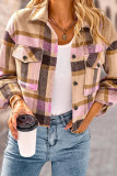 Plaid Button Up Crop Shacket