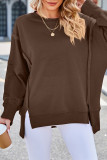 Plain Exposed Seam Oversize Sweatshirt