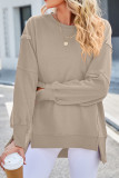 Plain Exposed Seam Oversize Sweatshirt