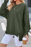 Plain Exposed Seam Oversize Sweatshirt