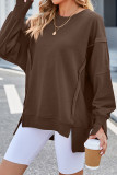 Plain Exposed Seam Oversize Sweatshirt