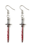 Halloween Red Sickle Earrings