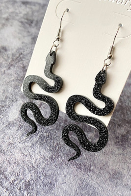 Halloween Snake Shape Glitter Earrings