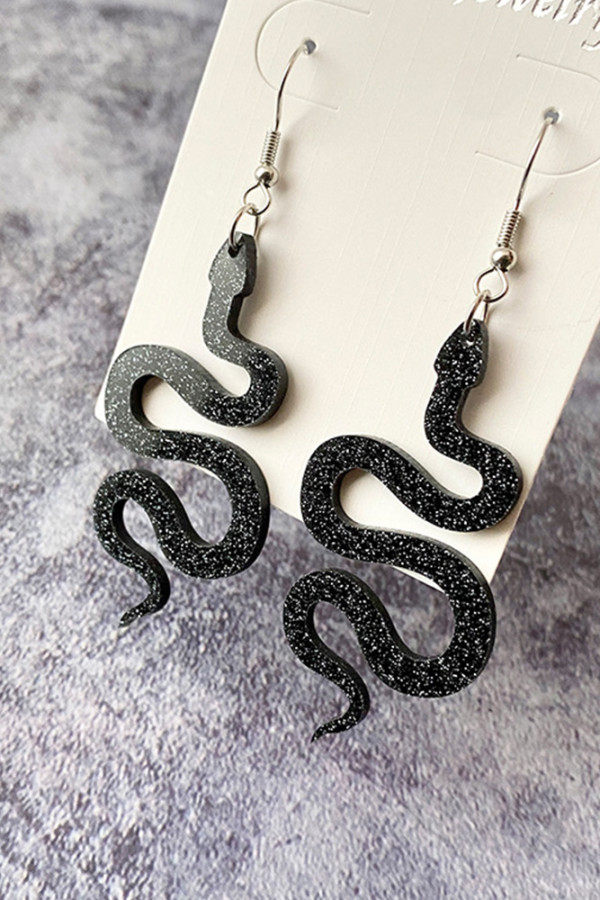 Halloween Snake Shape Glitter Earrings