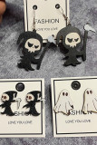 Ghost Halloween Wooden Earrings MOQ 5pcs