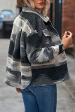 Aztec Print Button Up Pocket Short Jacket