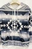 Aztec Zipper Kangaroo Pockets Hoodie