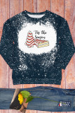 Tis The Season Christmas Bleached Print Plus Size Top