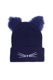 Cat Pattern Fleece Beanie