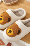 Bear Knit Fluffy Slippers