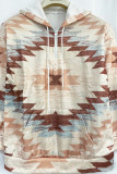 Aztec Zipper Kangaroo Pockets Hoodie