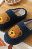Bear Knit Fluffy Slippers