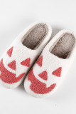 Halloween Pumpkin Knit Fluffy Slippers