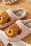Bear Knit Fluffy Slippers