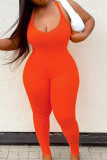 Ribbed Knitting One Piece Jumpsuit