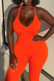 Ribbed Knitting One Piece Jumpsuit