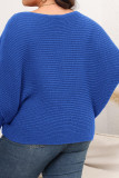 Plain One Shoulder Batwing Sleeves Sweater