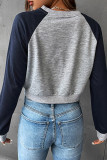 Butterfly Print Raglan Sleeves Sweatshirt