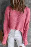 Pirouette Slouchy Dolman Sleeve High Low Sweater