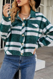 Plaid Turndown Collar Short Jacket Coat
