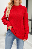 Cable Knitting Pullover Sweater