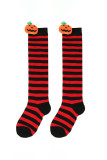 Halloween Pumpkin Stripe Stockings For Kid's