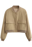 Plain Button Up Pocket Jacket