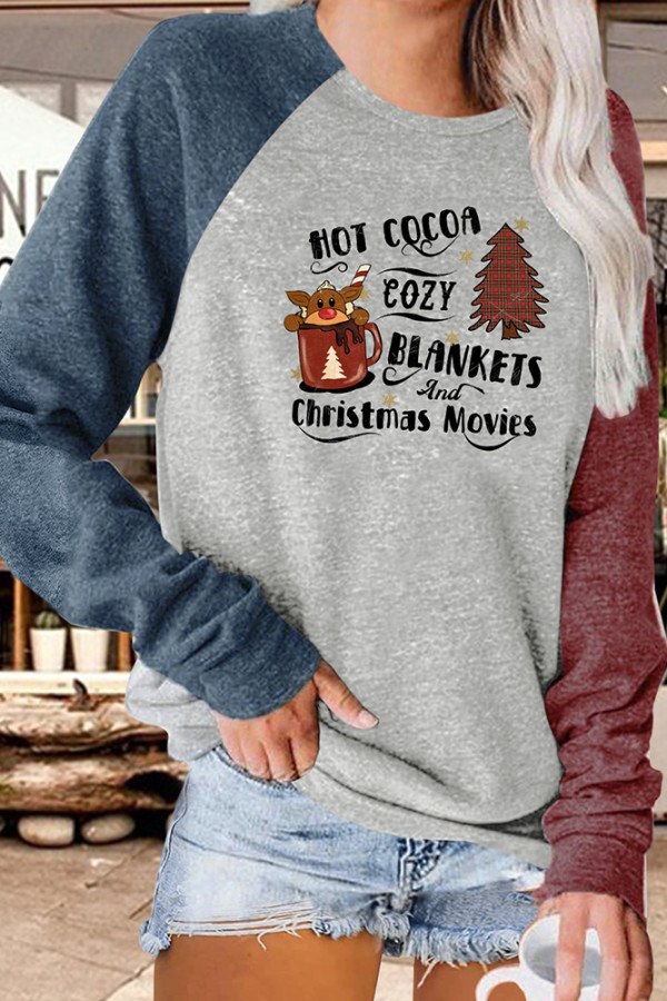 Christmas Movies Print Plus Size Top