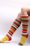 Multicolor Striped Holiday Long Length Socking MOQ 3pcs