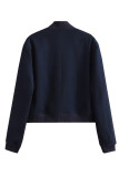 Plain Button Up Pocket Jacket