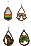 Rainbow Wood Earrings