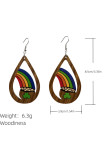 Rainbow Wood Earrings