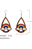 Rainbow Wood Earrings