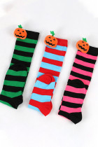 Halloween Pumpkin Stripe Stockings For Kid's