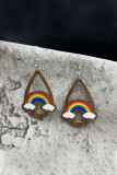 Rainbow Wood Earrings