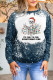 Christmas Skeleton Bleached Print Plus Size Top